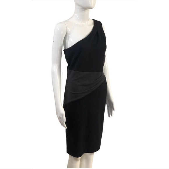 Weston Wear Womens Size M Dress Sheath One Shoulder black Sleeveless NWT - Picture 4 of 11